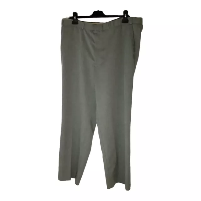 St Michael M&S pantaloni grigi da uomo W40 L31 abbigliamento da lavoro intelligente ufficio