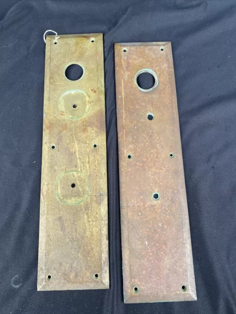Vintage Brass Entry Door PUSH and PULL Plate Industrial Architectural
