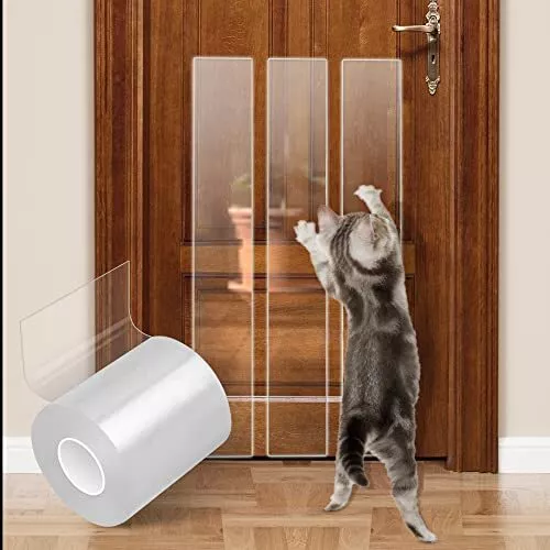 Door Scratch Protector, 118 x 7.9 Anti-Scratch Guard for Furniture and  Wall, Door Scratch Shield for Dog and Cat Clawing, Scratching and Damaging