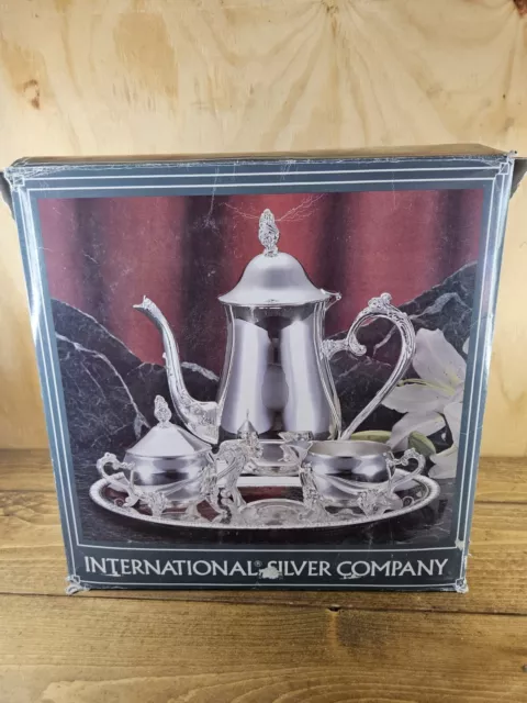 Vintage International Silver Company 4 Piece Coffee/Tea Set No. 99115002