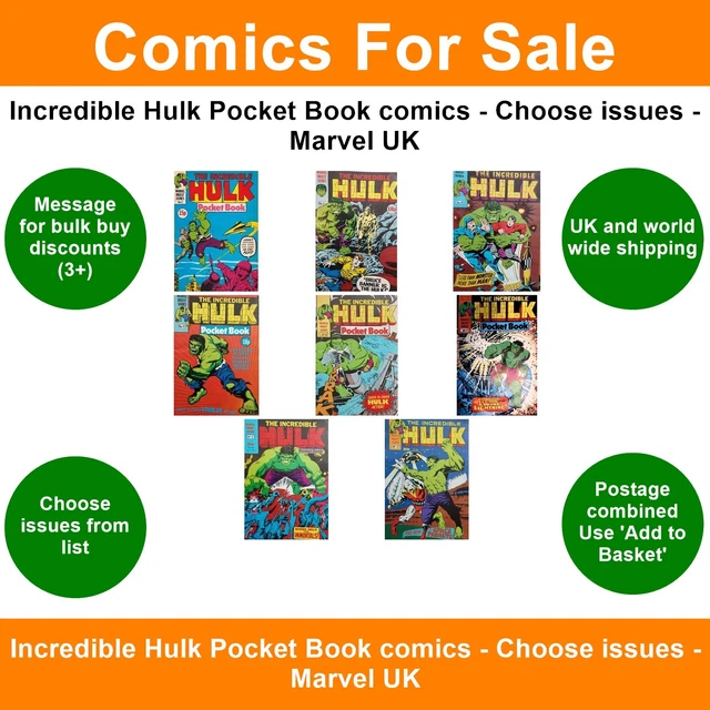 INCREDIBLE HULK POCKET Book comics Choose issues Marvel UK ??5.98