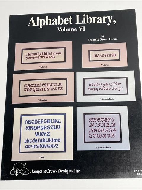 Jeanette Crews Designs Alphabet Library Volume VI Cross Stitch Pattern