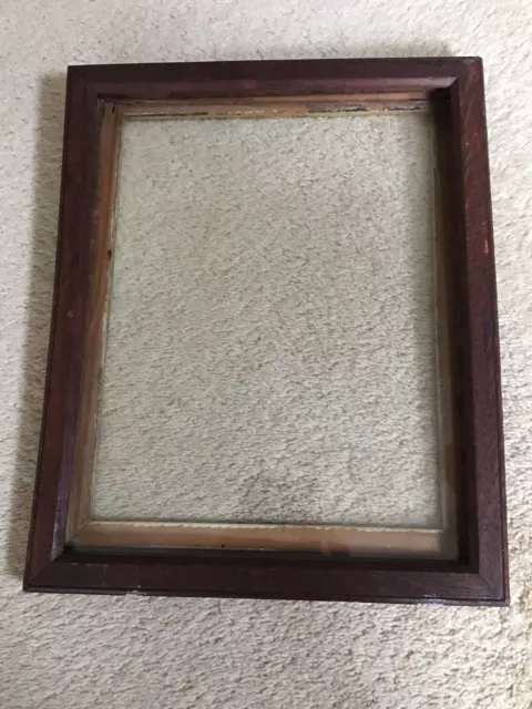 Vintage Antique Rectangular Art Deco Oak Carved Picture / Photo Frame - Project