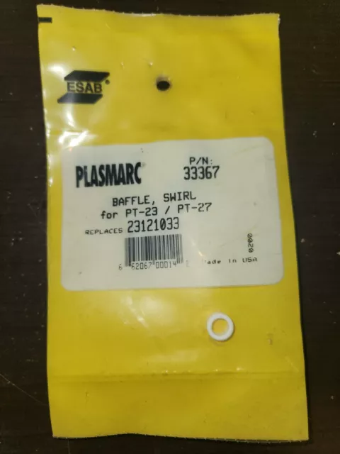 ESAB 33367 Baffle, Swirl, for PT-23/PT-27, Replaces 23121033, Qty.1