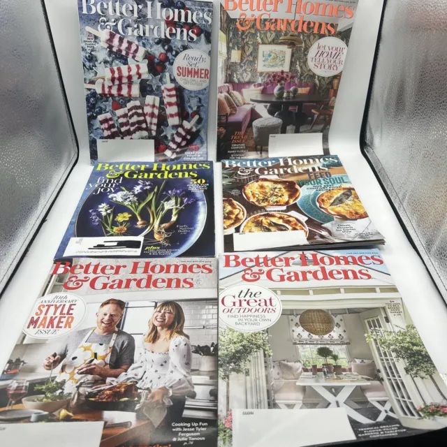 Lot of 6 Better Homes & Gardens Magazines Feb., Mar., May, Jun.,Jul., Sep. 2021