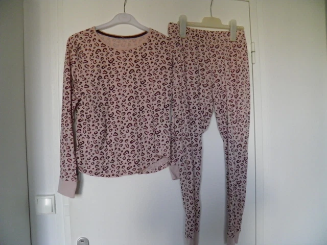 Superbe Ensemble Pyjama Rose Leopard H&M Fille Taille 12-13 Ans