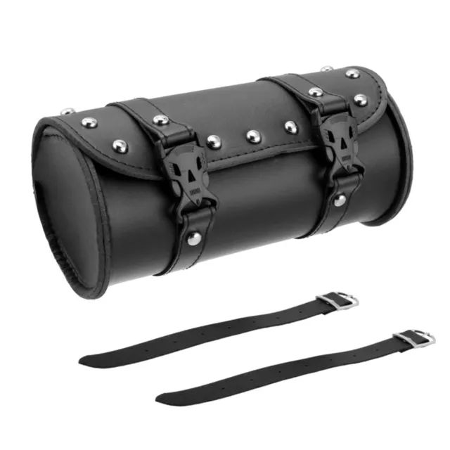 Sacoche De Guidon De Moto Sac à Outils En Cuir PU Noir Pour Moto