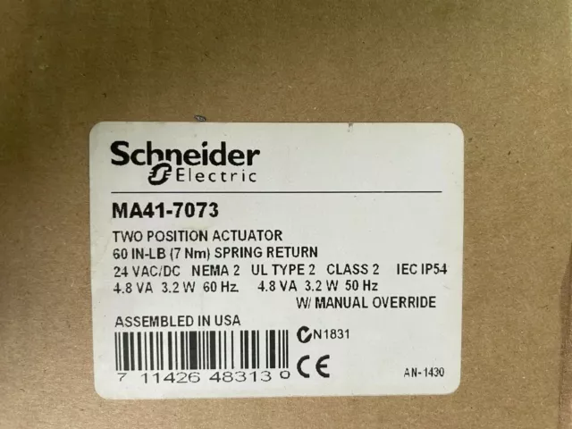 MS41-7073 Schneider Electric Damper Actuators, MS41 Series (34)