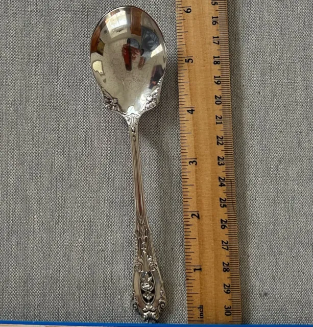 Wallace Rose Point Sterling Silver Sugar Spoon 6 1/8"