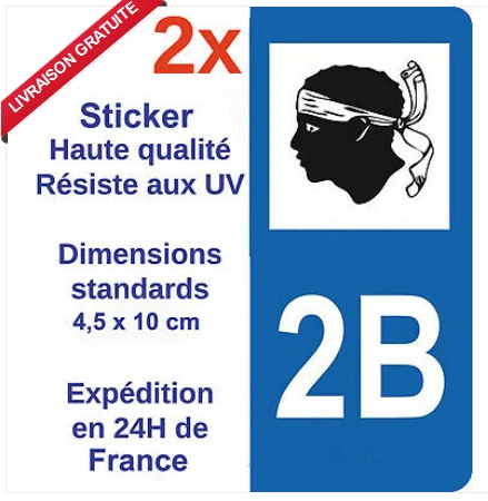 973 Guyane - LT II Carbone-Style | Stickers Plaque Immatriculation