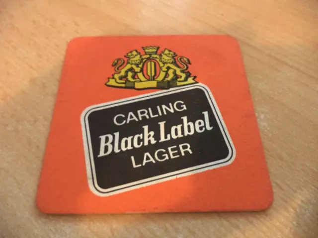 CARLING BLACK LABEL LAGER BREWERY old vintage Advertising BEER MAT COASTER