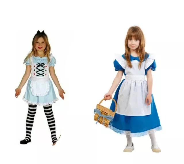 CARNEVALE HALLOWEEN VESTITO Alice Nel Paese Delle Meraviglie Wonderland  Bambina EUR 19,90 - PicClick IT