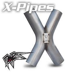 BLACK WIDOW BW0014-3 Exhaust Crossover Pipe 3" Diameter X-Pipe with Stainless