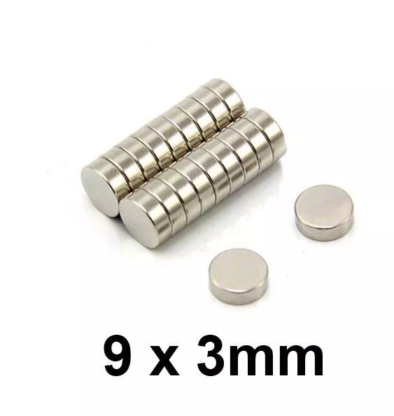 9x3mm (11/32" x 1/8") Magnets Super Strong N35 Round Disc Neodymium Mini Fridge