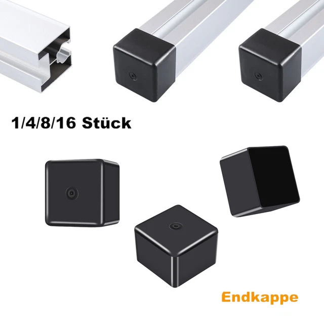 Tapas de plástico de extremo cuadrado insertos de tubo pulgones tapones en blanco muebles silla pies