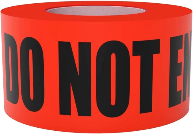 Danger Do Not Enter Tape 3 Inch X 1000 Feet • Red with a Bold Black Print for H