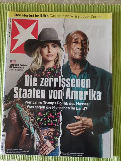 Zeitschrift STERN Nr. 36  vom 27.8.2020  "Die zerissenen Staaten von Amerika"