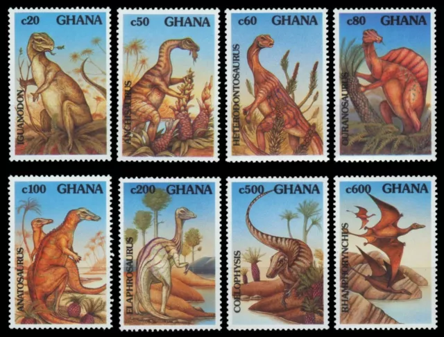 Ghana 1992 - Mi-Nr. 1702-1709 ** - MNH - Dinosaur / Dinosaurs