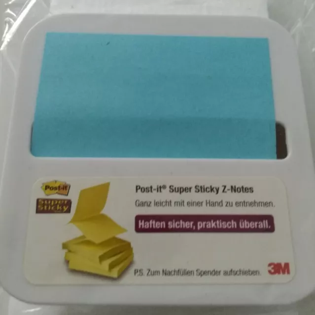 10*Post it Spender Super Sticky Z-Notes Spender Haftnotiz in hellblau