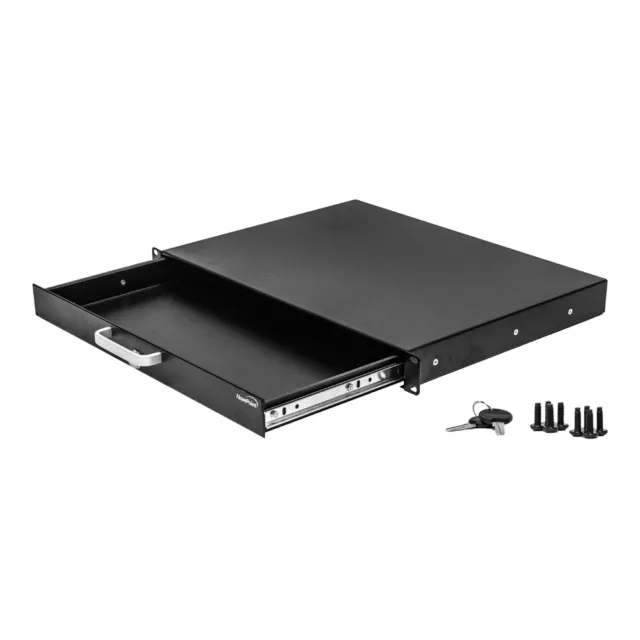 Rack Mount DJ 19" Rack Road Case Equipment Deep Drawer 1U 1 Space Locking