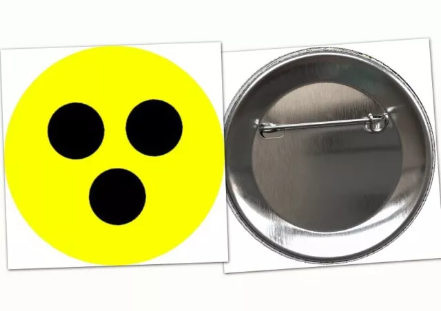 Button 59mm mit Anstecknadel - Blind Sehbehindert Blindenplakette