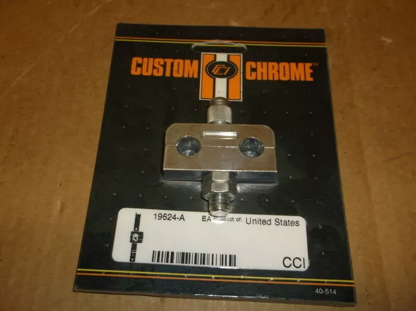 10 Polished Mounting Bracket for Dual Cables &/or Hoses on Choppers