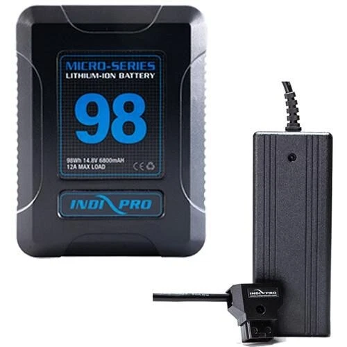IndiPRO Tools Micro-Series 98Wh Li-Ion Gold-Mount Batt w D-Tap Pro Charger Kit