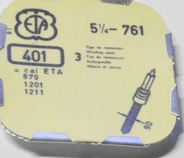 Tige De Remontoir Mâle Filetée ETA 2500 - Diamètre 90, Longueur 7.10mm - Pièce Horlogerie Neuve