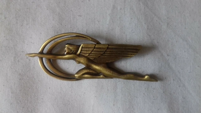 Broche Art Déco Ancienne Années 30 'Déesse Minerve' Signée Jean Painlevé - Occasion, Matière Et Métal Inconnus