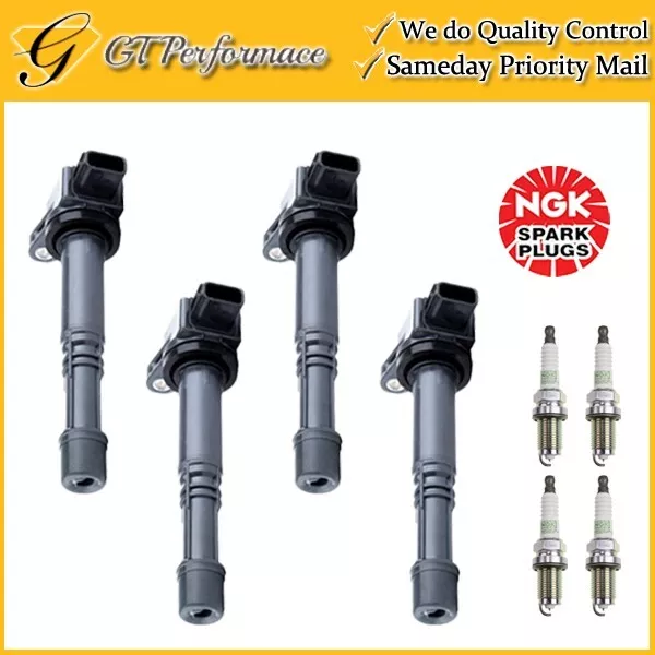 Quality Ignition Coil & NGK Spark Plug 4PCS for CSX/ Accord Civic CR-V Element