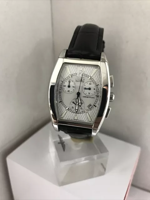 Citizen Men’s Eco-Drive Chronograph Date White Dial B.L Strap Watch AT0000-55A