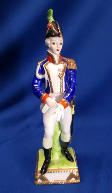 Ernst Bohne Dresden Porcelain Military Officer Figurine