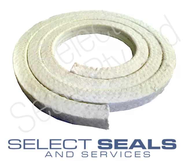 PTFE  Teflon Gland Packing 5/8" mm (15.8mm") PTFE Gland Packing 1 Meter