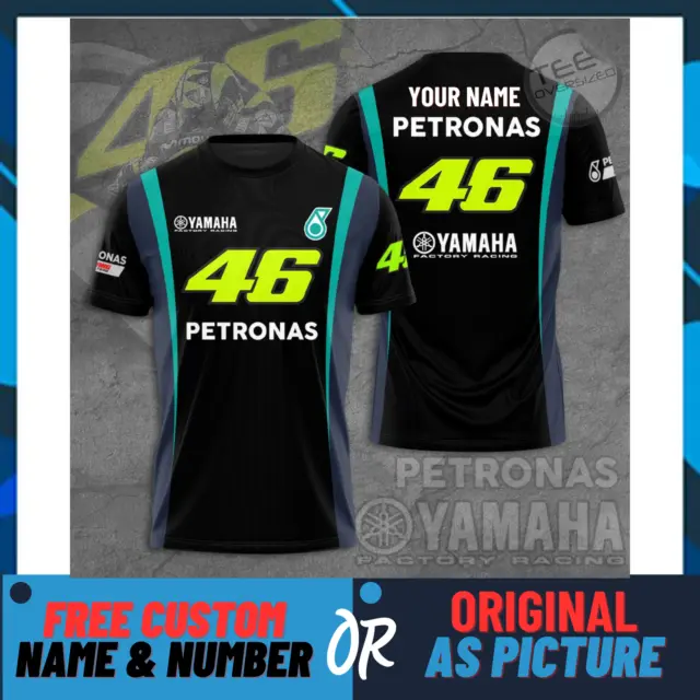 Personalized Valentino Rossi Yamaha Petronas VR46 3D T-Shirt Fanmade S-5XL #2