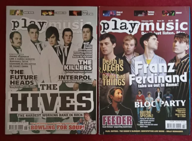 Play Music Magazine #18 and #23 2004/05 The Hives, Franz Ferdinand