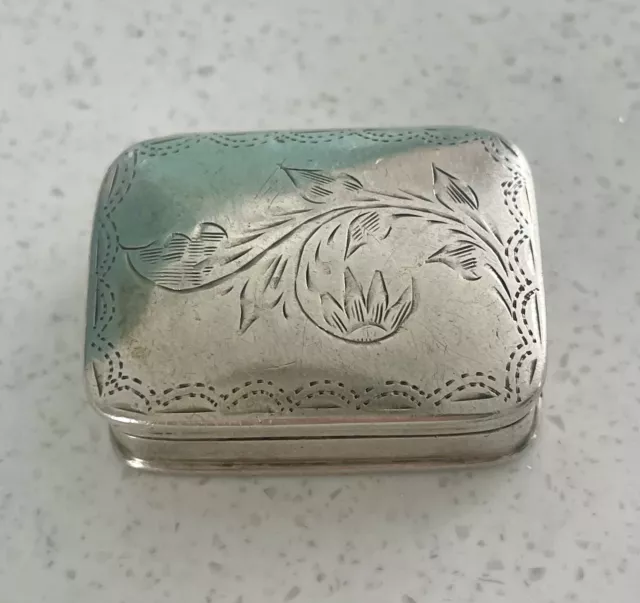 A Silver Hallmarked Pill Box