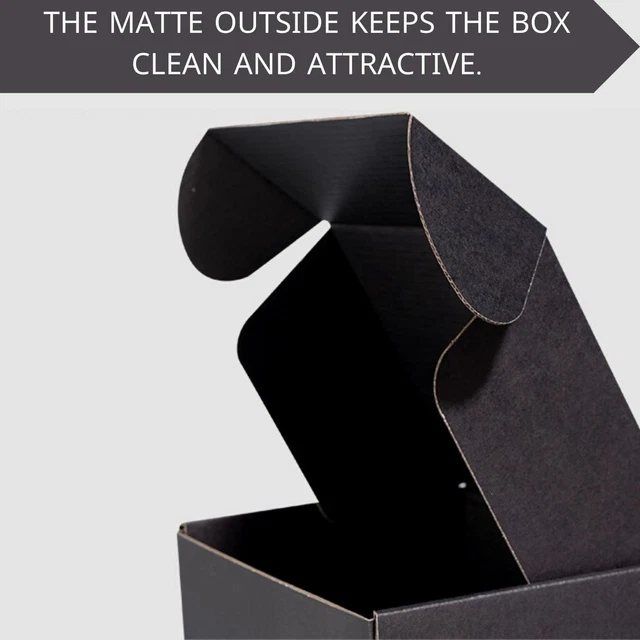 25 PACK - 7X5X2 Inches Small Black Shipping Boxes for Small Business ...