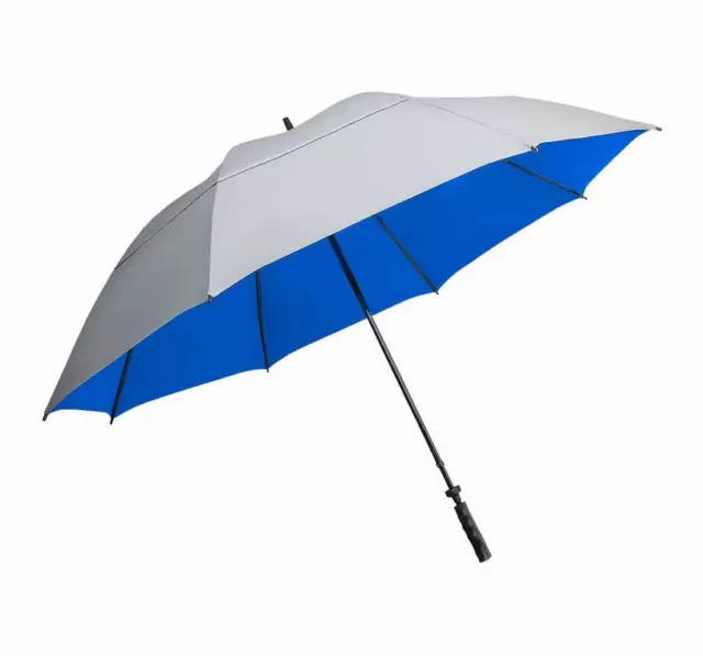 Sun Tek 68" UV Protection Wind Cheater Vented Canopy Umbrella (Silver/Blue)