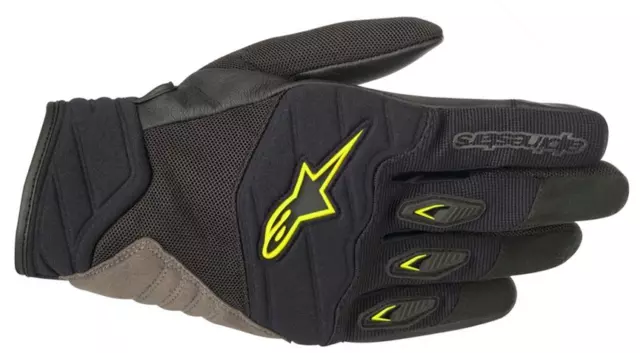 Alpinestars Shore Lightweight Summer Motorcycle Glove Black Fluo Yellow New 2