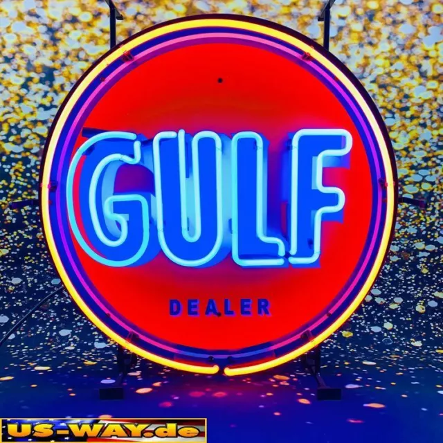 N-0106 Neon "Gulf " Display Schild Leuchtreklame Diner Neonreklame Vintage Retro