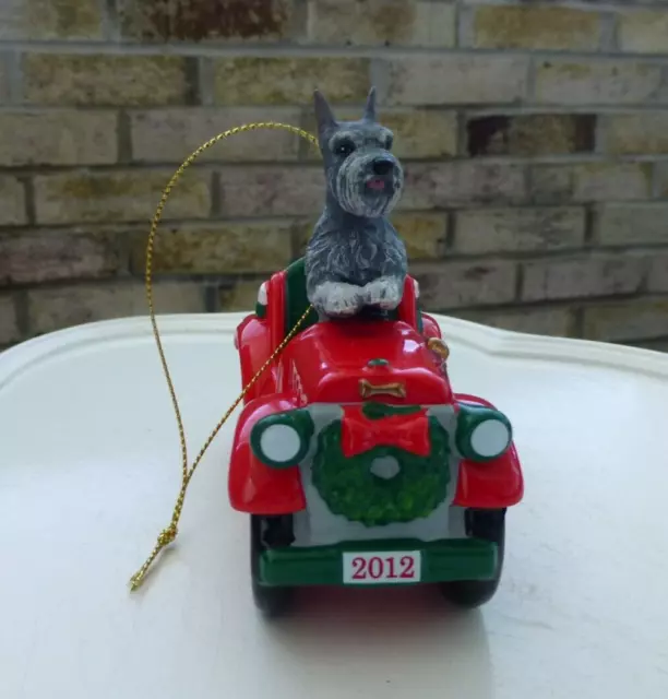 Danbury Mint Miniature Schnauzer Christmas Tree Ornament 2012