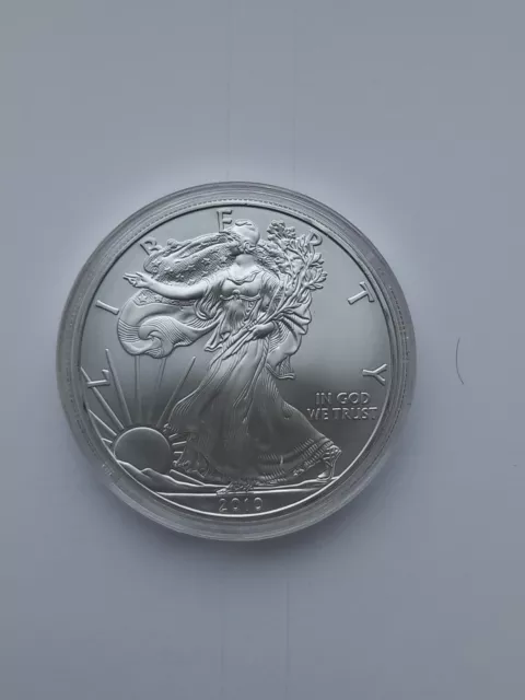 2010 American Silver Eagle 1oz .999 Fine Silver Coin in Capsule