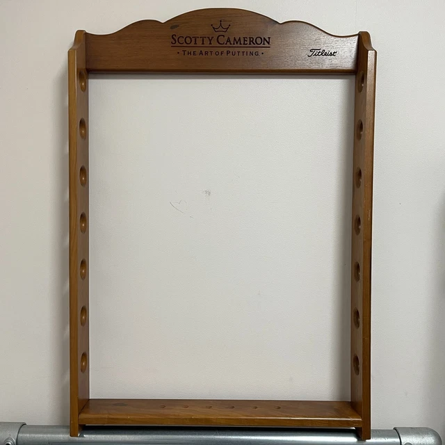 SCOTTY CAMERON 6 Putter Wood Rack Authentic Wall Display Limited