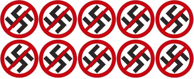 100x40mm Anti Nazi Rund Vinyl Aufkleber Antifa Laptop Auto Faschist Aktivist