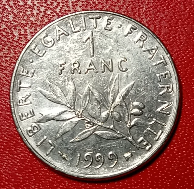 Pièce de monnaie de 1 franc semeuse année 1999 en nickel qualité SUP