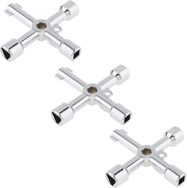 3 PIECES OF 4-hole universal cross key - multi-function pipe wrench ...