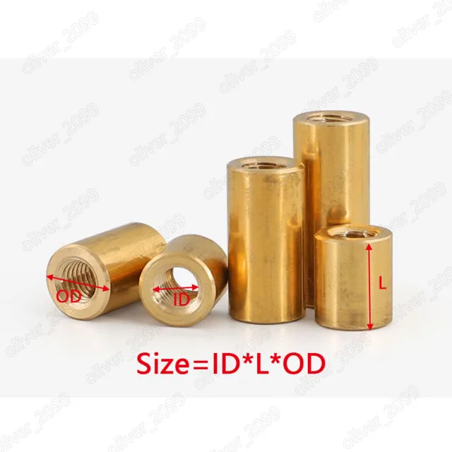 Brass Lengthen Round Nuts Standoff Spacer Pillar M3 M3.5 M4 2