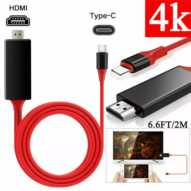 4K MHL USB-C Tipo C a HDMI 1080P HD TV Cable Adaptador para Teléfonos Android Samsung
