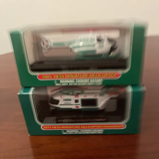 2011 2005 HESS MINI HELICOPTER TRANSPORT- Brand new in box Lit Of 2