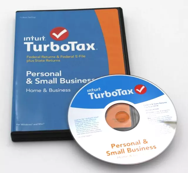 TurboTax 2014 Home & Small Business CD with box, free shipping